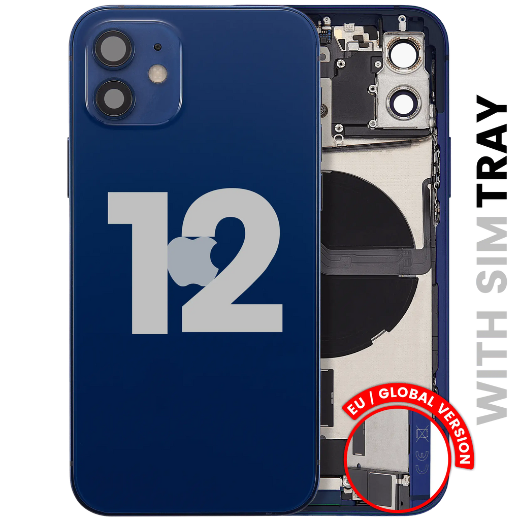 Original Apple-Ausbau C gebraucht – iPhone 12 EU / Backcover/Rahmen Blau