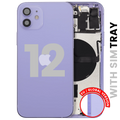 Backcover/Rahmen mit Small Parts für iPhone 12 (EU / Global Version) (gebrauchter OEM-Ausbau, Qualität B) (Lila)