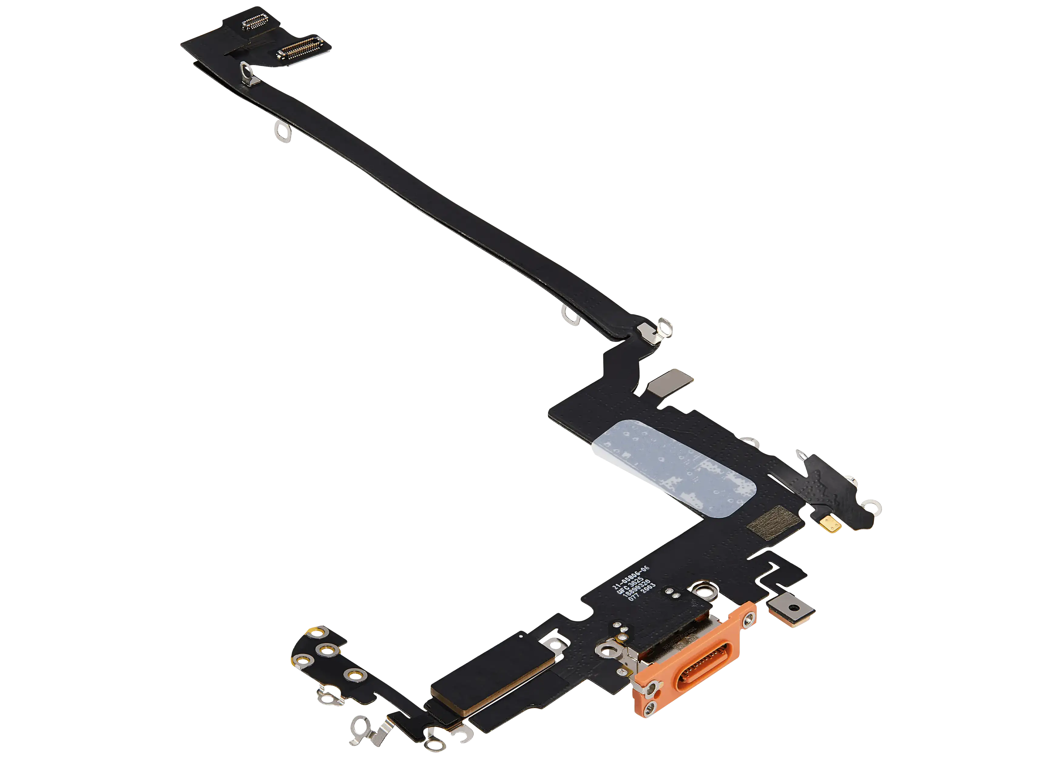 Ladebuchse Flex Cable für iPhone 17 Pro Max (gebrauchter OEM-Ausbau) (Internationale Version) (Cosmic Orange)