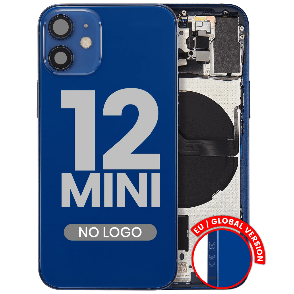 Back Cover/Frame with Small Parts for iPhone 12 Mini (EU / Global Version) (Aftermarket Plus) (Blue)