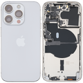 Backcover/Rahmen mit Small Parts für iPhone 14 Pro (EU / Global Version) (gebrauchter OEM-Ausbau, Qualität A) (Silber)