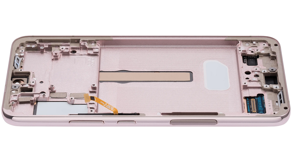 OLED-Display mit Rahmen für Samsung Galaxy S22 Plus 5G (gebrauchter OEM-Ausbau, Qualität A) (Pink Gold)