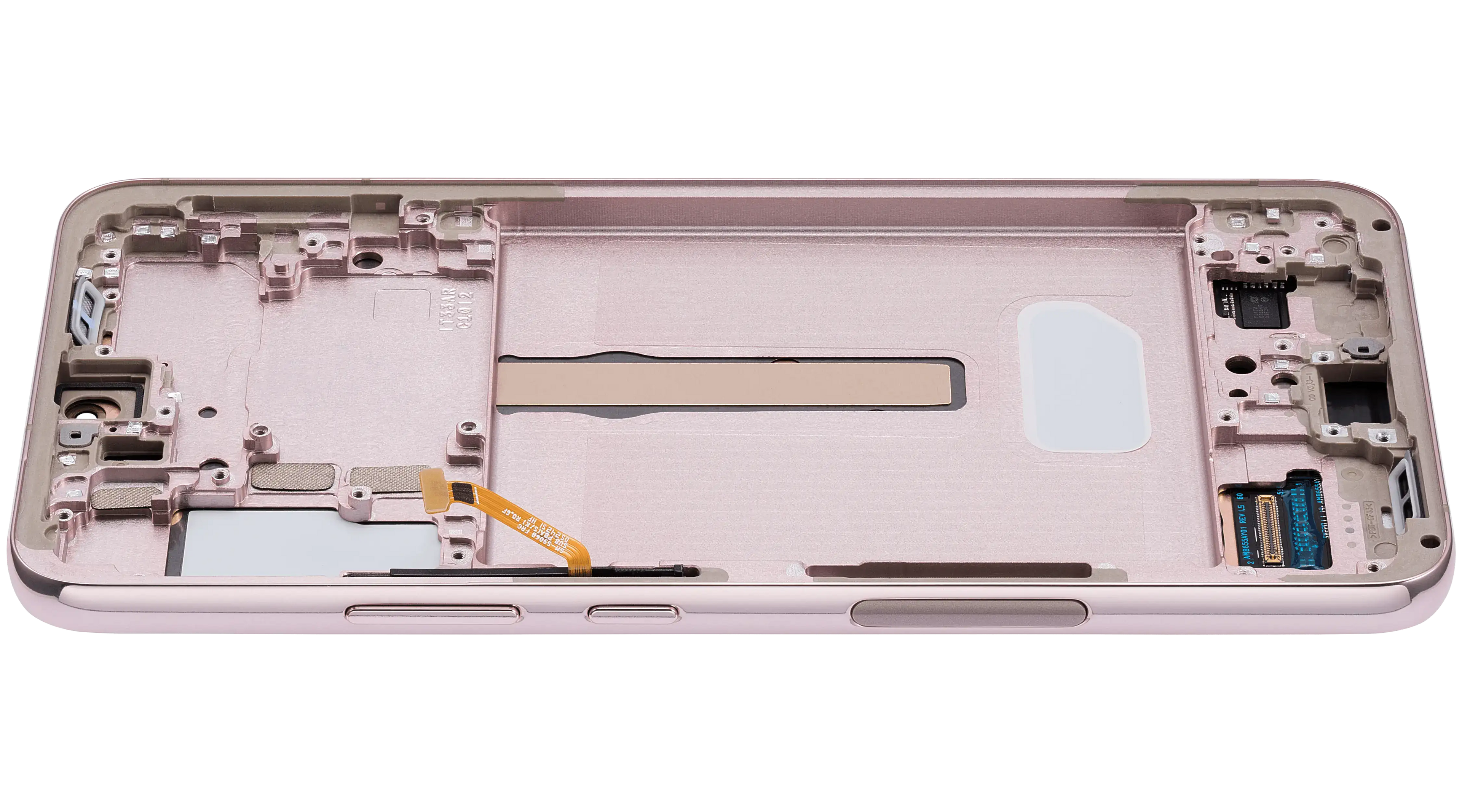 OLED-Display mit Rahmen für Samsung Galaxy S22 Plus 5G (gebrauchter OEM-Ausbau, Qualität A) (Pink Gold)