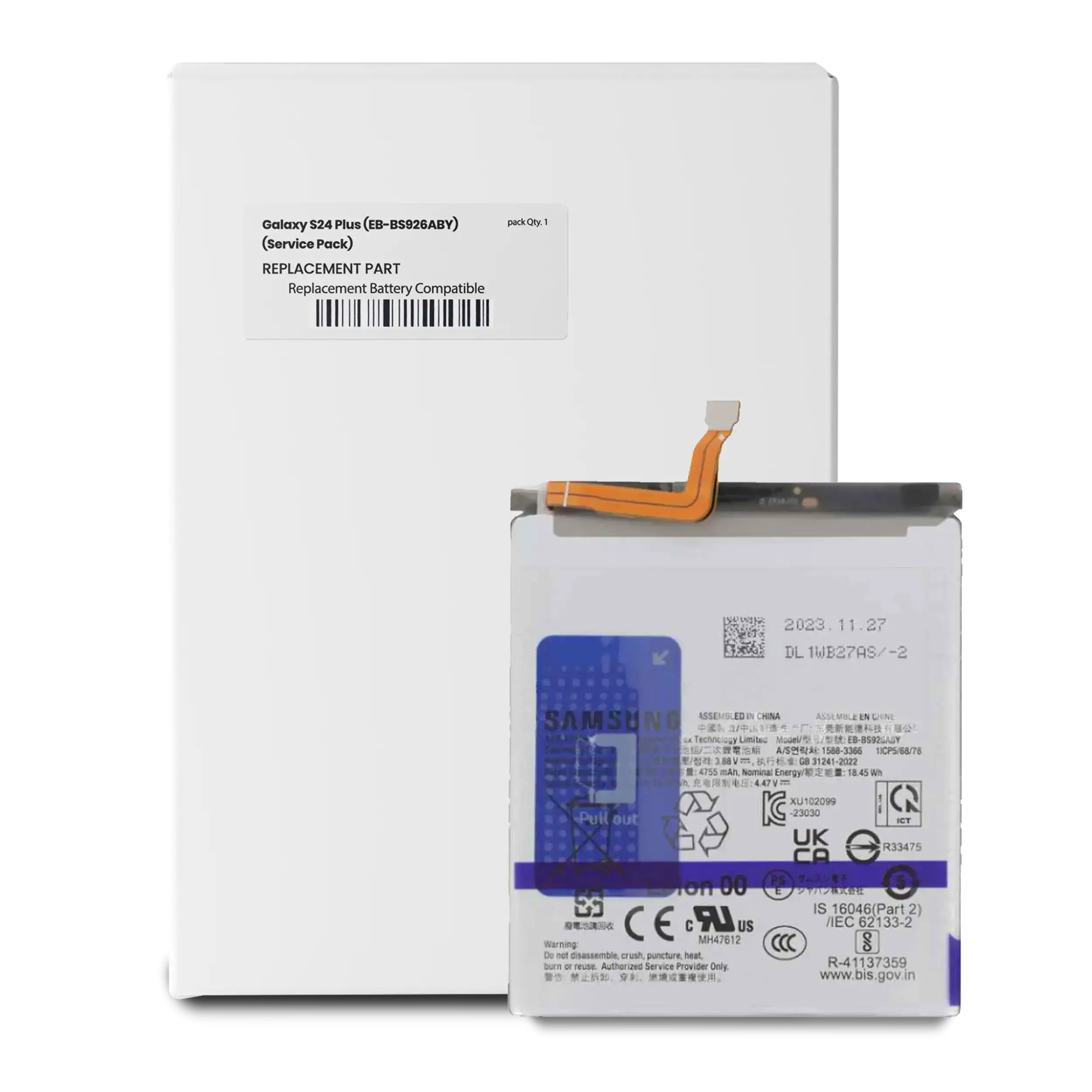 Replacement Battery for Samsung Galaxy S24 Plus (EB-BS926ABY) (Service Pack)