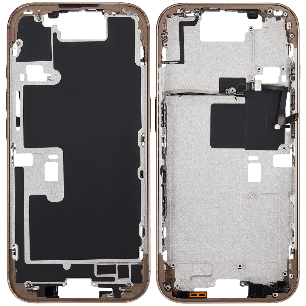 Midframe/Rahmen mit Power And Volume Button für iPhone 16 Pro (US-Version) (Aftermarket Plus) (Desert Titanium)
