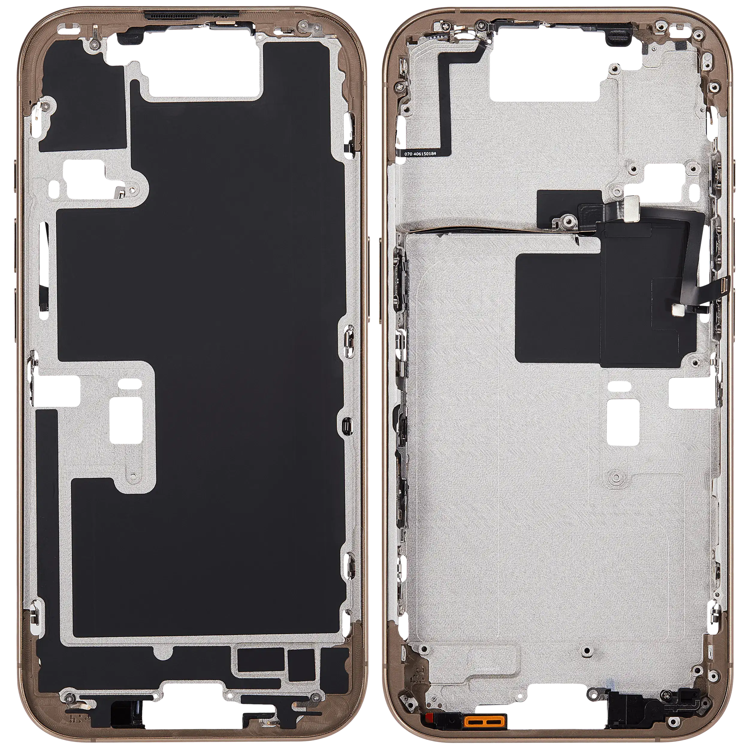 Midframe/Rahmen mit Power And Volume Button für iPhone 16 Pro (US-Version) (Aftermarket Plus) (Desert Titanium)