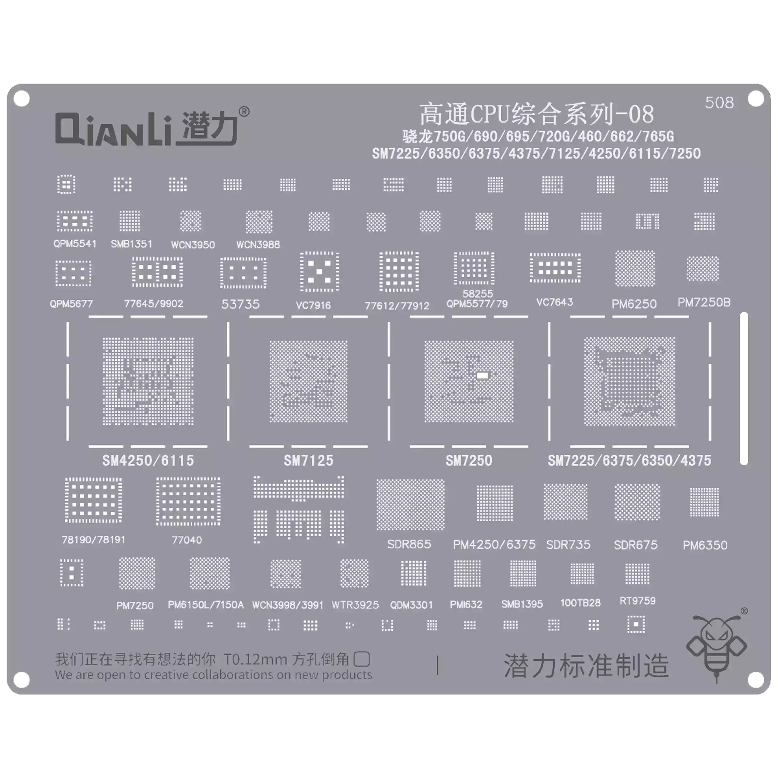 Bumblebee Schablone QS508 Qualcomm Snapdragon CPU Qianli