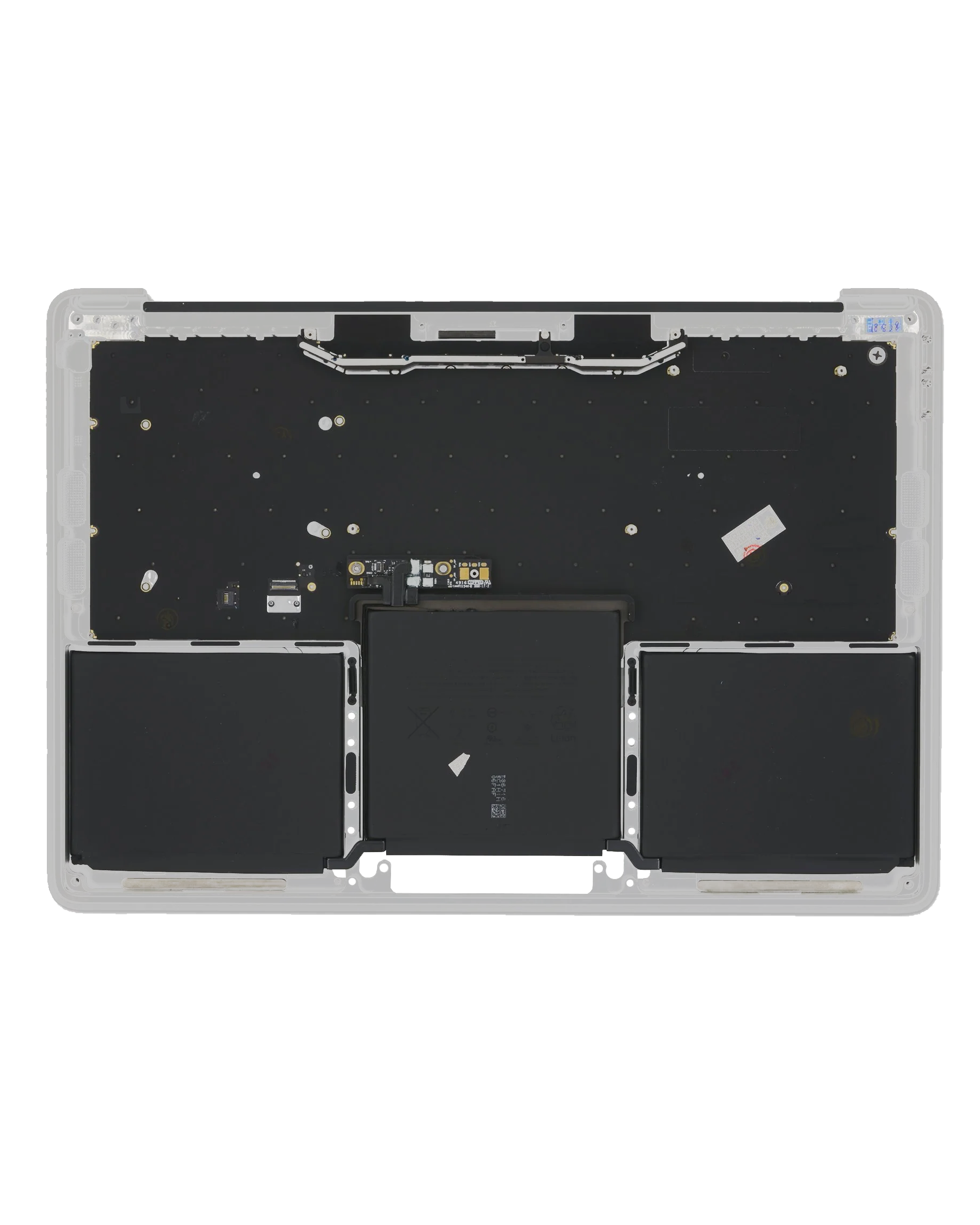 Top Case mit Akku and Keyboard (ANSI US) für MacBook Pro 13" A1708 (2016) (gebrauchter OEM-Ausbau, Qualität A) (Silber)