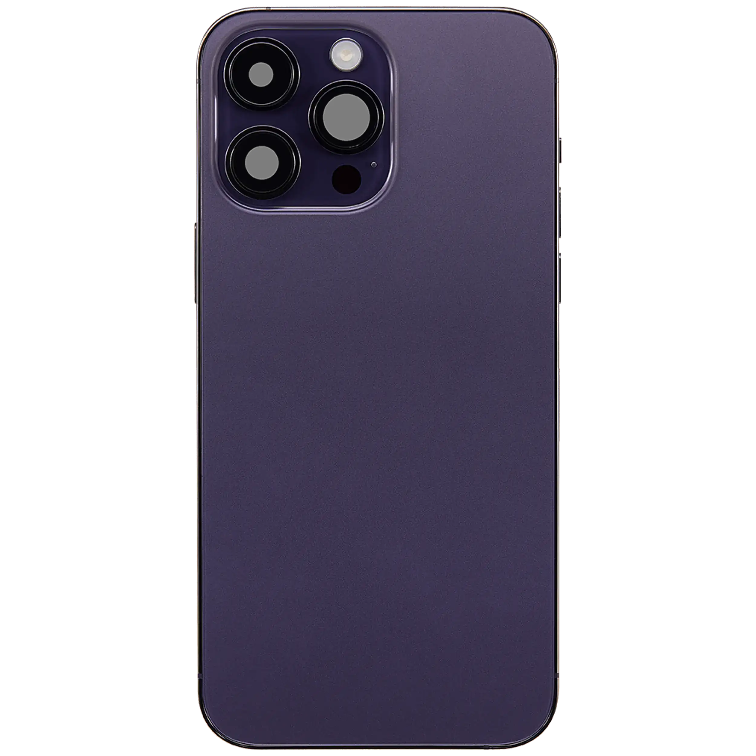 Backcover/Rahmen mit Ladebuchse Flex & Small Parts für iPhone 14 Pro Max (EU / Global Version) (gebrauchter OEM-Ausbau, Qualität C) (Deep Purple)