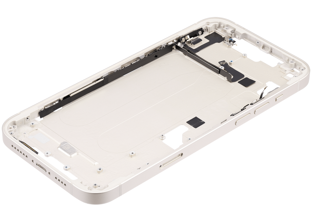 Midframe/Rahmen mit Small Parts für iPhone 14 Plus (EU / Global Version) (gebrauchter OEM-Ausbau, Qualität A) (Starlight)