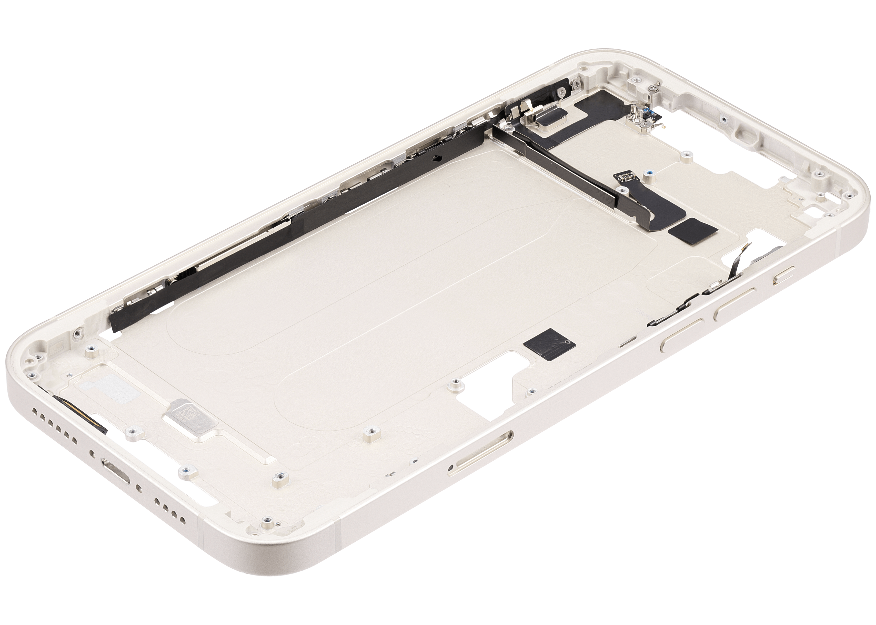 Midframe/Rahmen mit Small Parts für iPhone 14 Plus (EU / Global Version) (gebrauchter OEM-Ausbau, Qualität A) (Starlight)