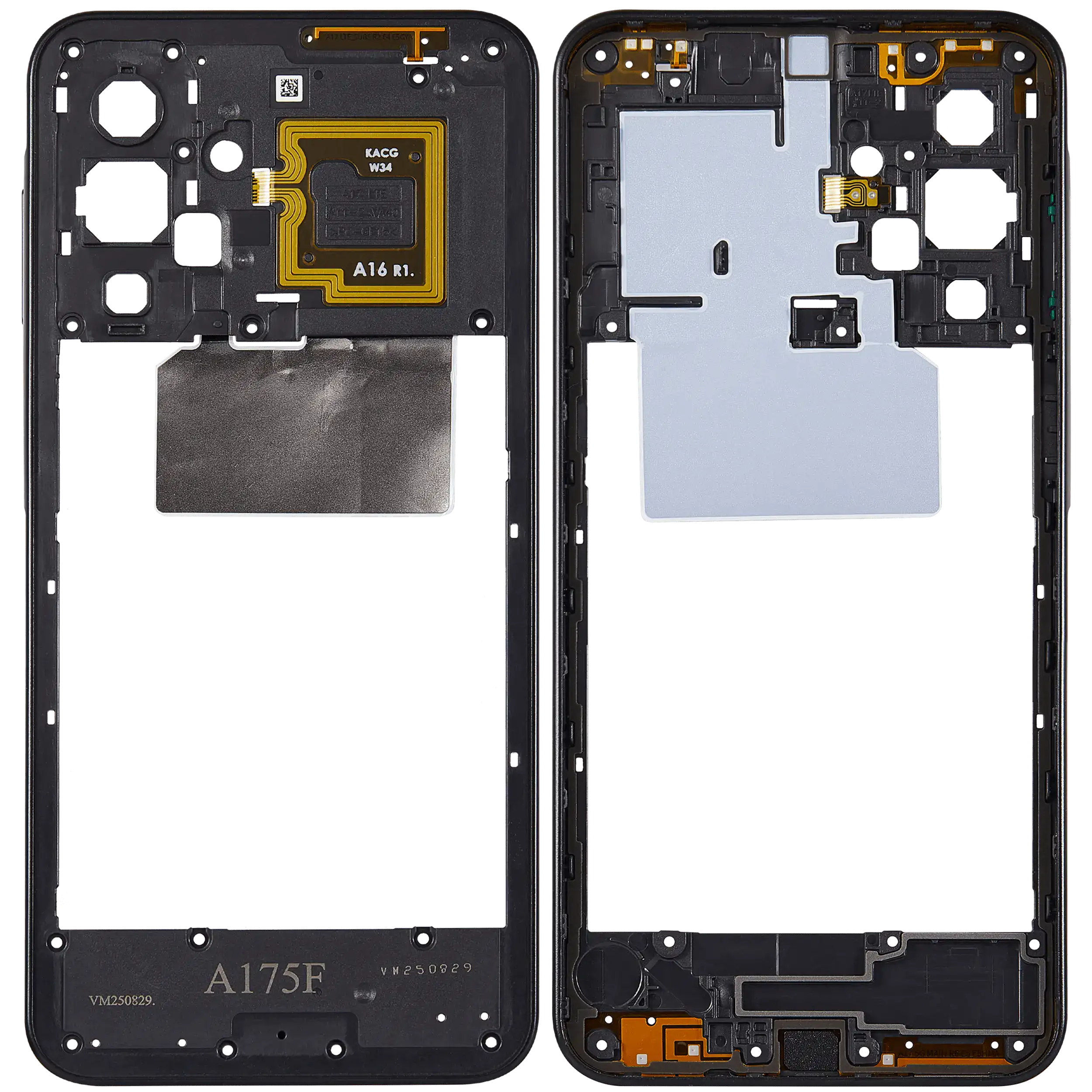 Midframe/Rahmen für Samsung Galaxy A17 4G (A175 / 2025) (Schwarz)