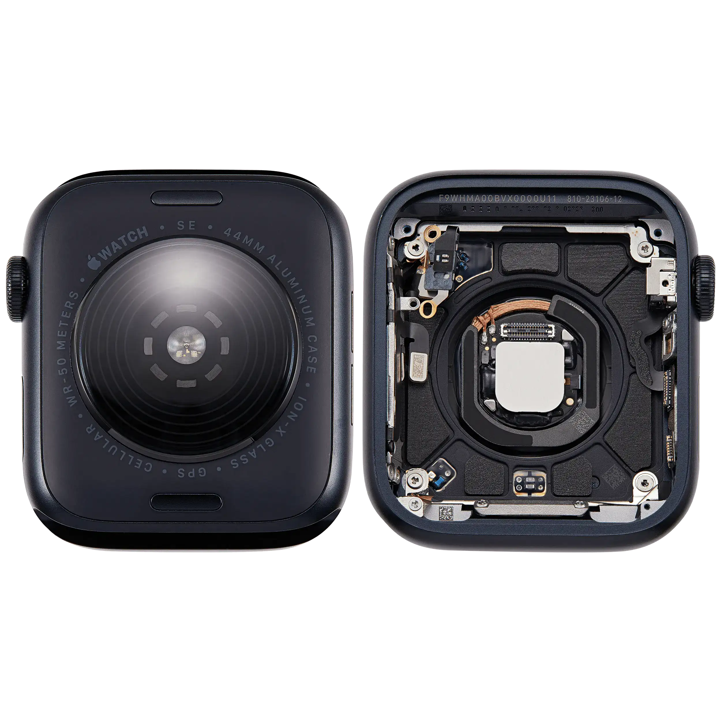 Backcover/Rahmen für Watch Series SE 3rd (44MM) (gebrauchter OEM-Ausbau, Qualität A) (Cellular Version) (Aluminum / Midnight)