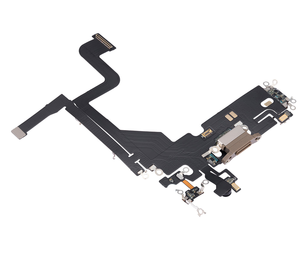 Ladebuchse-Flexkabel für iPhone 13 Pro (Aftermarket Plus) (Gold)