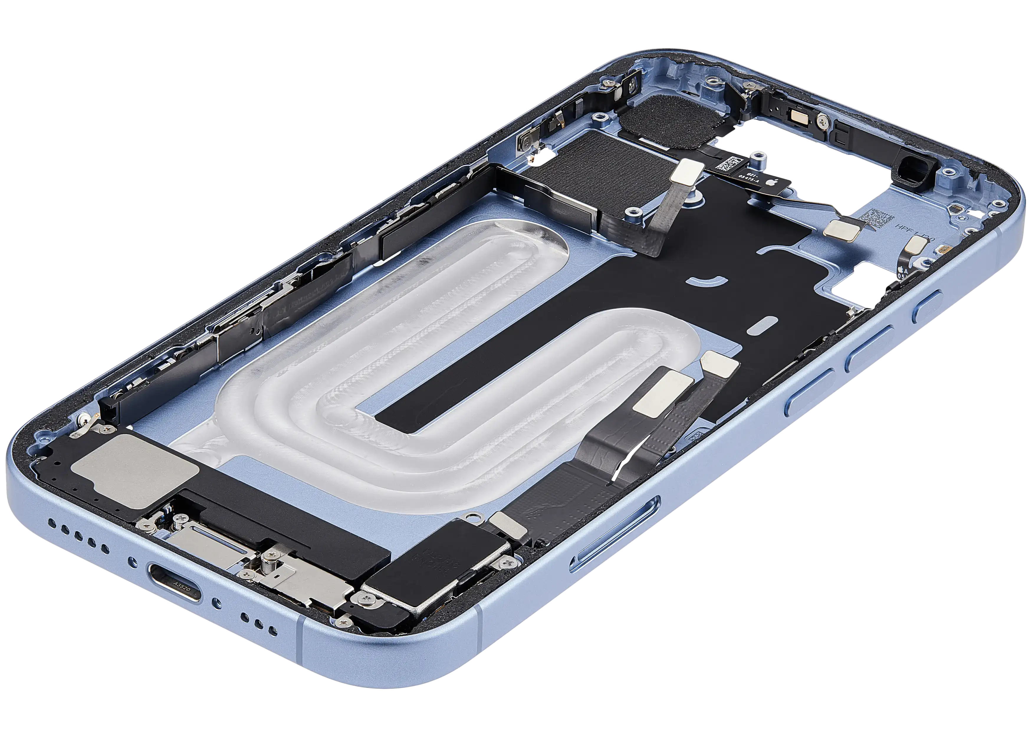 Original Apple-Ausbau B gebraucht – iPhone 17 EU / Rahmen Mist Blau