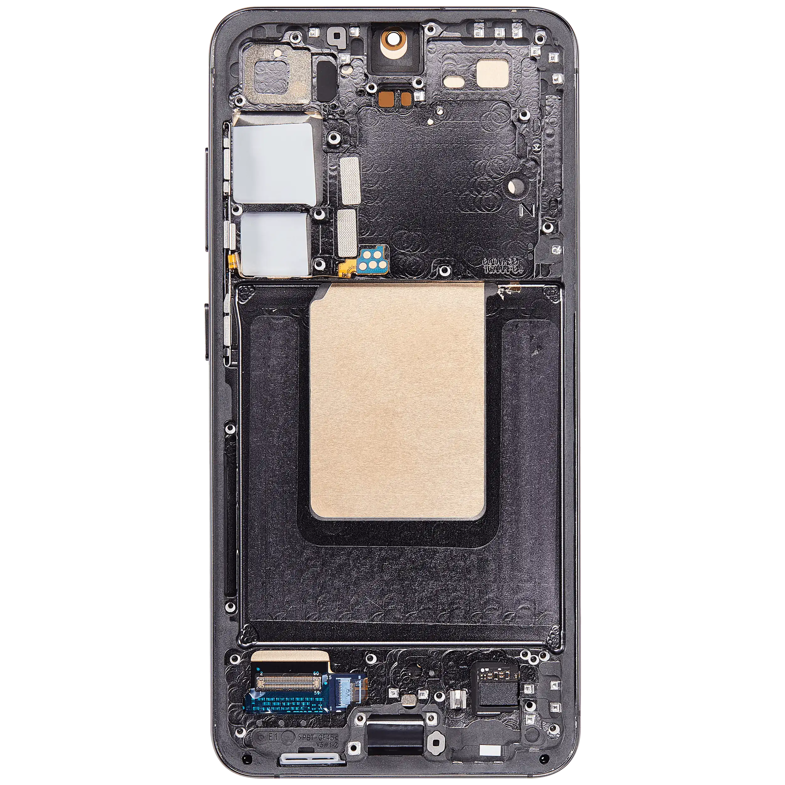 OLED-Display mit Rahmen für Samsung Galaxy S24 5G (US & Internationale Version) (gebrauchter OEM-Ausbau, Qualität A) (Onyx Black)