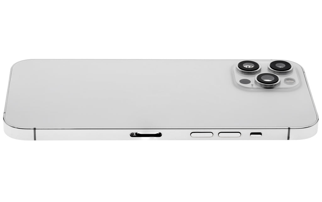 Backcover/Rahmen mit Small Parts für iPhone 12 Pro Max (US-Version) (gebrauchter OEM-Ausbau, Qualität A) (Silber)