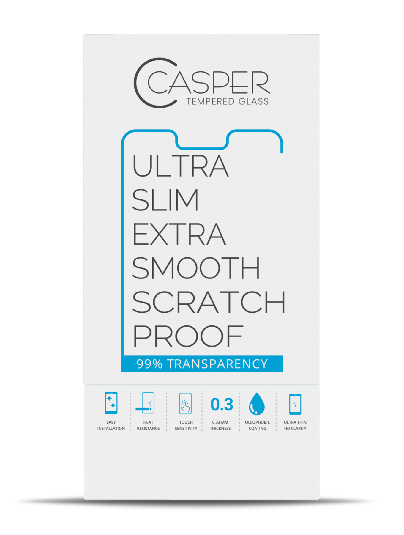Casper Gehärtetes Glas für iPhone 12 Mini (Case-kompatibel) (100er-Pack) (Klar)