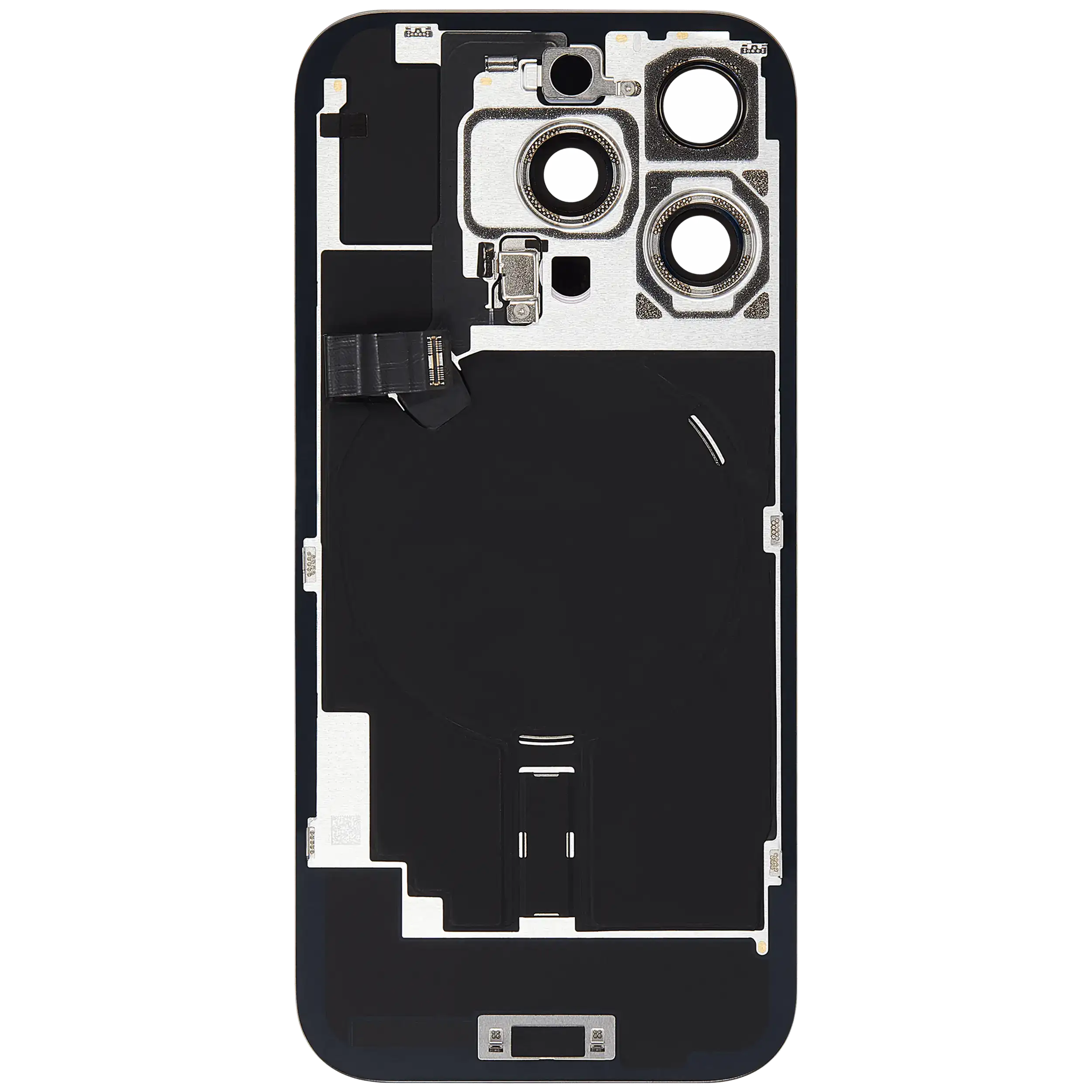 Backcover mit MagSafe Magnet & NFC & Blitz-Flexkabel für iPhone 16 Pro (gebrauchter OEM-Ausbau, Qualität C) (Natural Titanium)