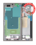 Midframe/Rahmen für Samsung Galaxy S24 Ultra Titanium Grau