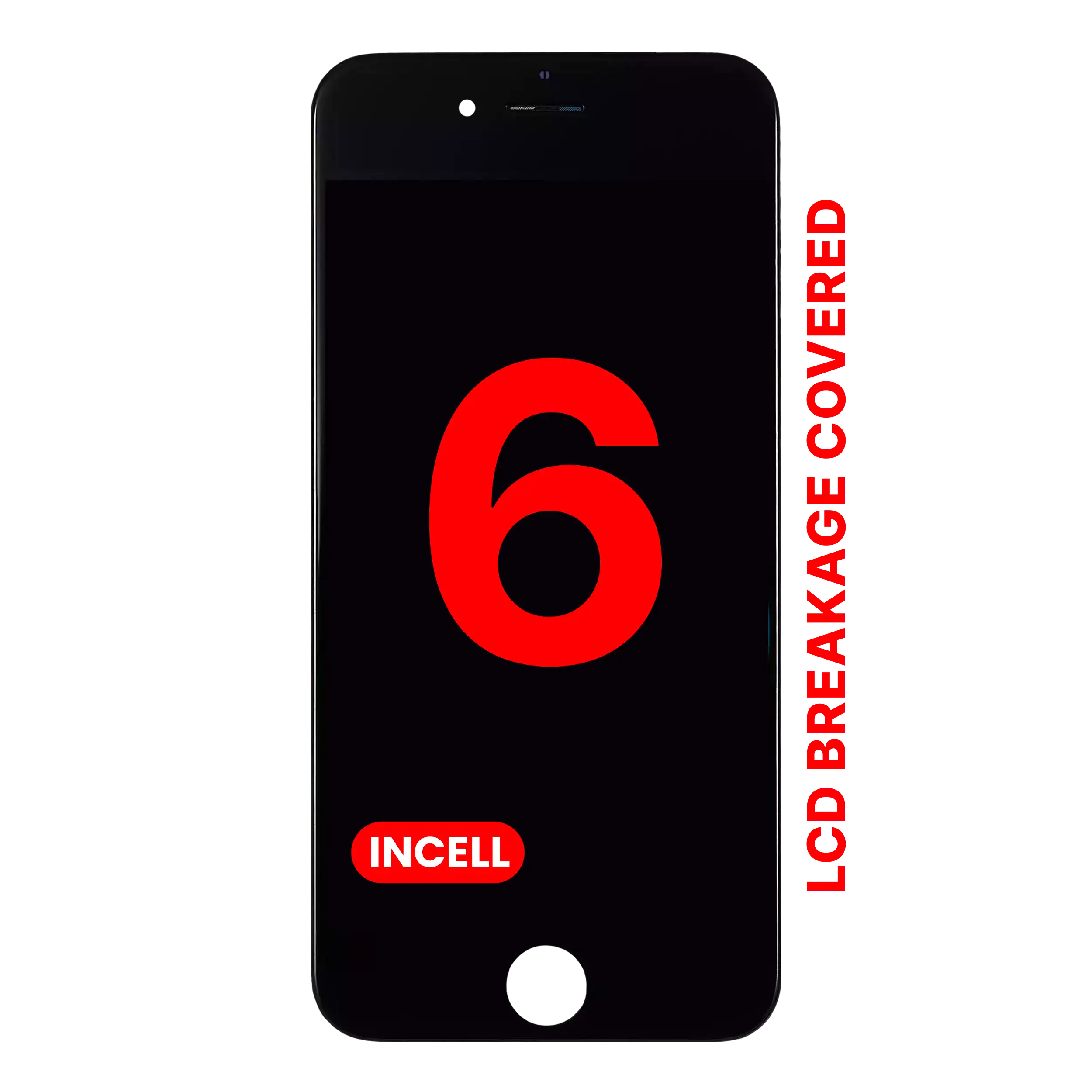 LCD-Baueinheit für iPhone 6 (Aftermarket Pro: XO7 Incell) (Black)
