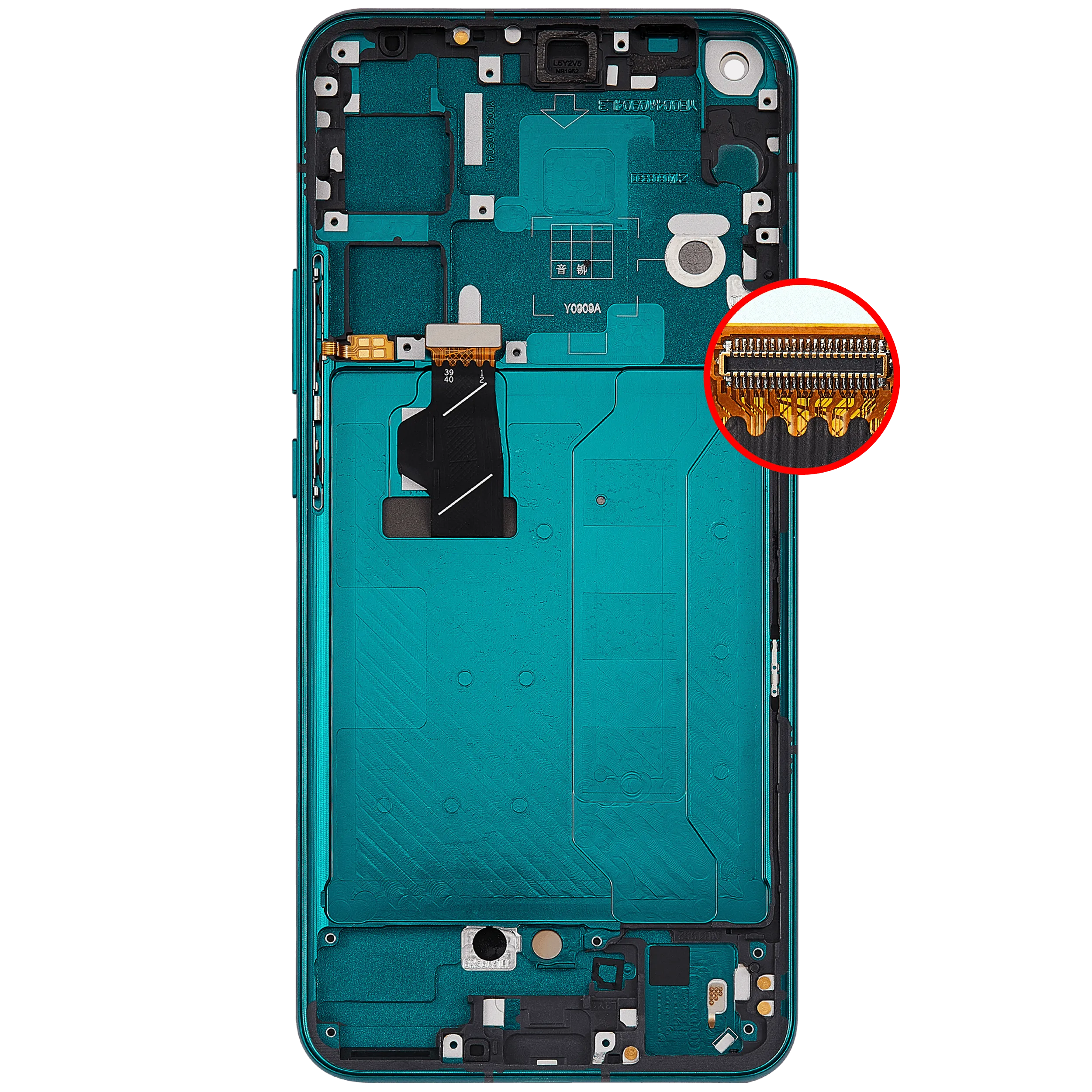OLED-Display mit Rahmen Compatible für Huawei Nova 7 (2020) (Refurbished) (Forest Green)