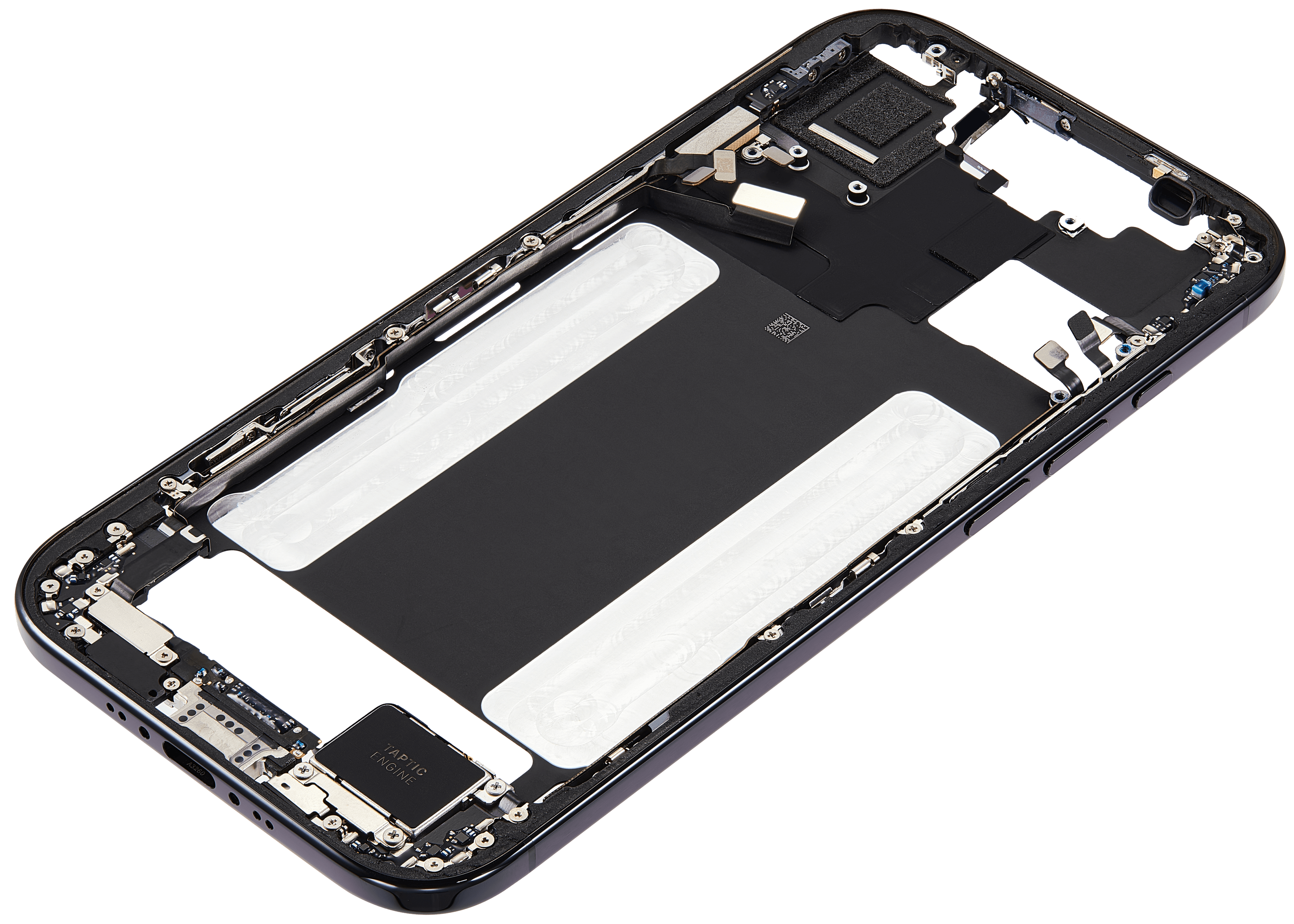 Midframe/Rahmen mit Ladebuchse Flex & Small Parts für iPhone Air (US / EU Version) (gebrauchter OEM-Ausbau, Qualität B) (Space Schwarz)