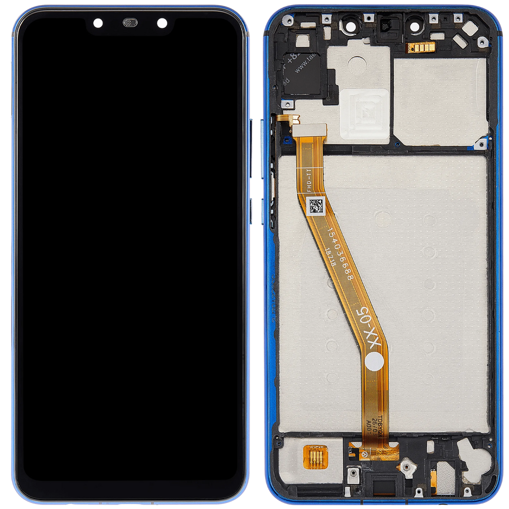 LCD-Display mit Rahmen für Huawei Nova 3i (2018) (Refurbished) (Bluenull)