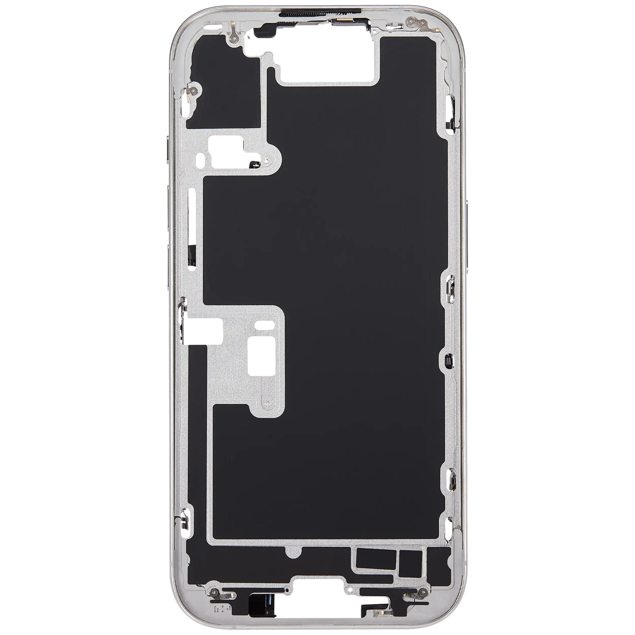 Midframe/Rahmen mit Power And Volume Button für iPhone 16 Pro (US-Version) (Aftermarket Plus) (Weiß Titanium)