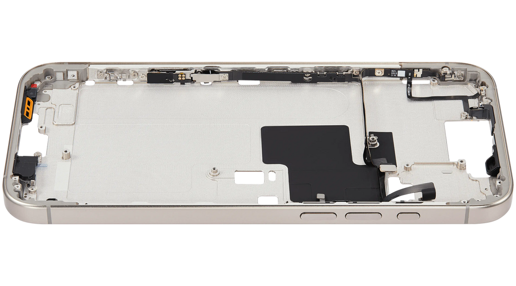 Midframe/Rahmen mit Power And Volume Button für iPhone 16 Pro Max (US-Version) (Aftermarket Plus) (Natural Titanium)