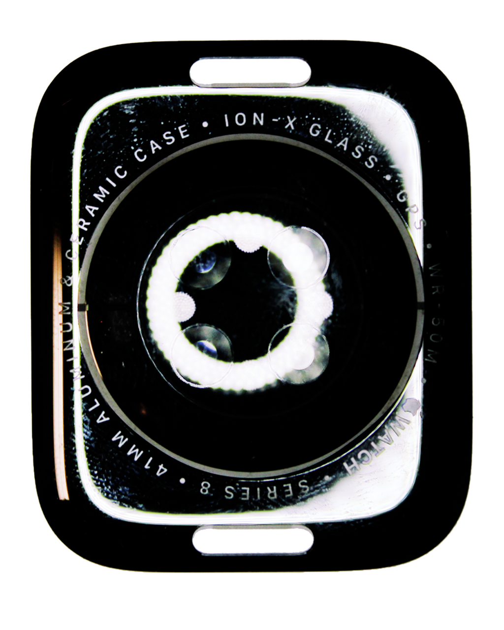 Backcover/Rahmen für Watch Series 8 (41MM) (GPS Version) (gebrauchter OEM-Ausbau, Qualität A) (Aluminum/Midnight)