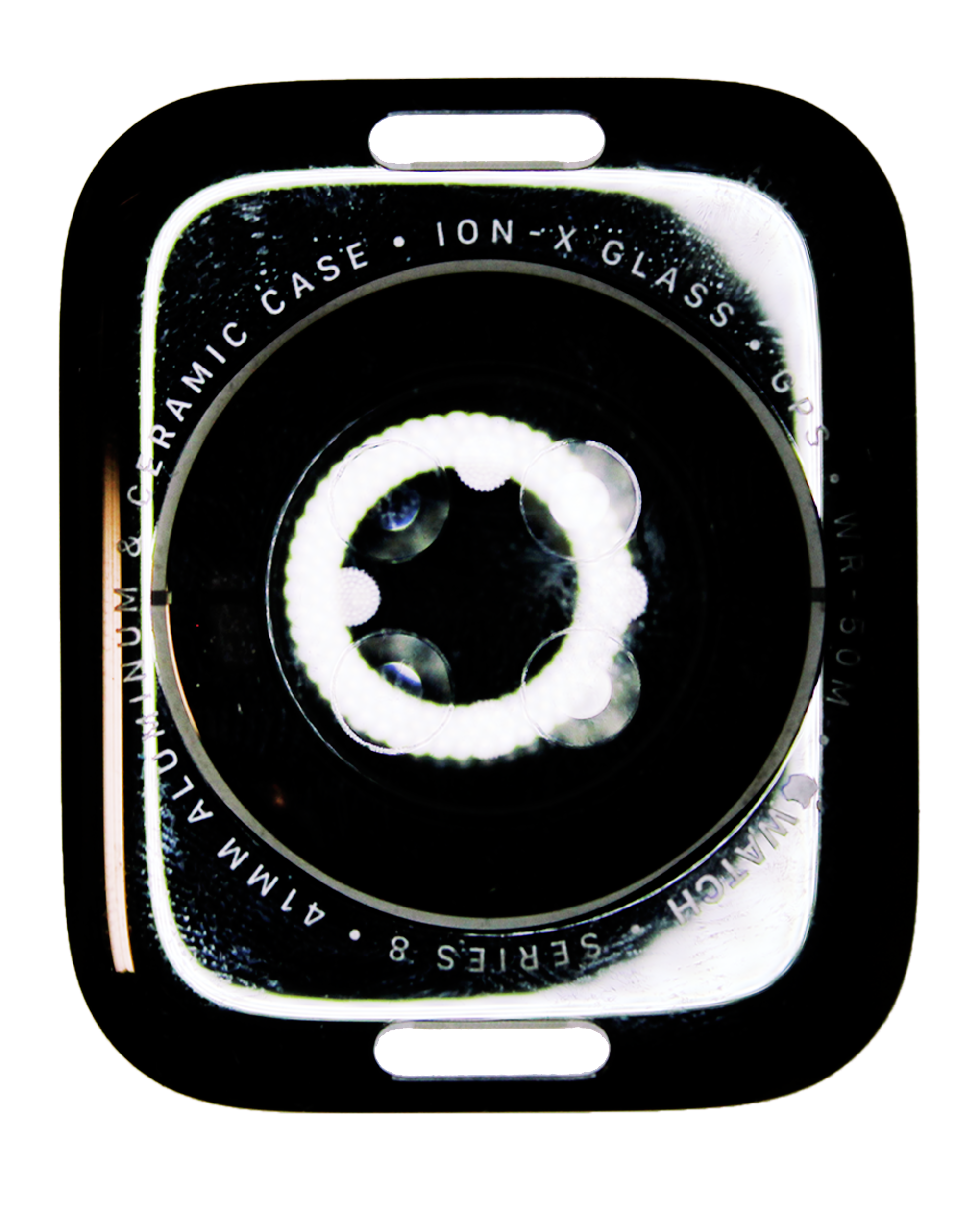 Backcover/Rahmen für Watch Series 8 (41MM) (GPS Version) (gebrauchter OEM-Ausbau, Qualität A) (Aluminum/Midnight)