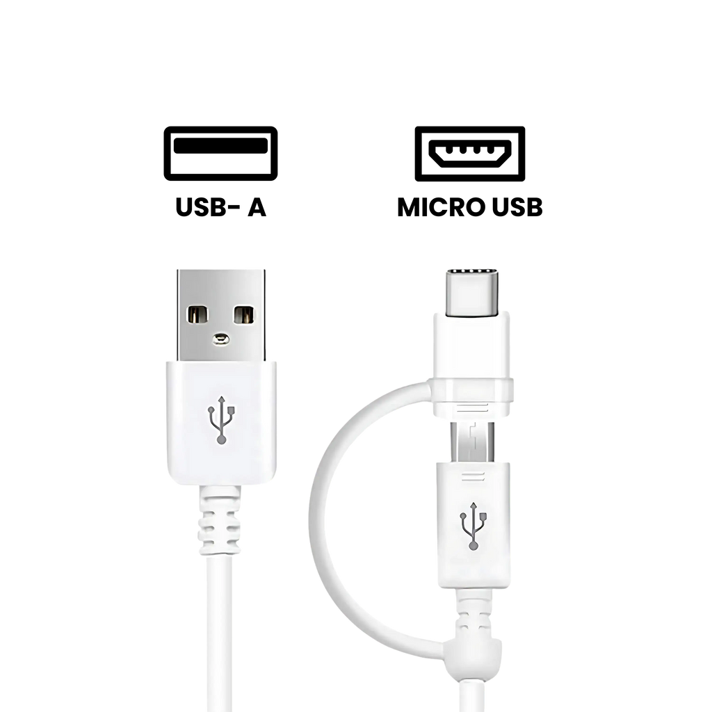 Micro-USB auf USB-A Kabel+Adapter Samsung OEM Neu Weiß 50er-Pack
