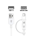 Micro-USB auf USB-A Kabel+Adapter Samsung OEM Neu Weiß 50er-Pack