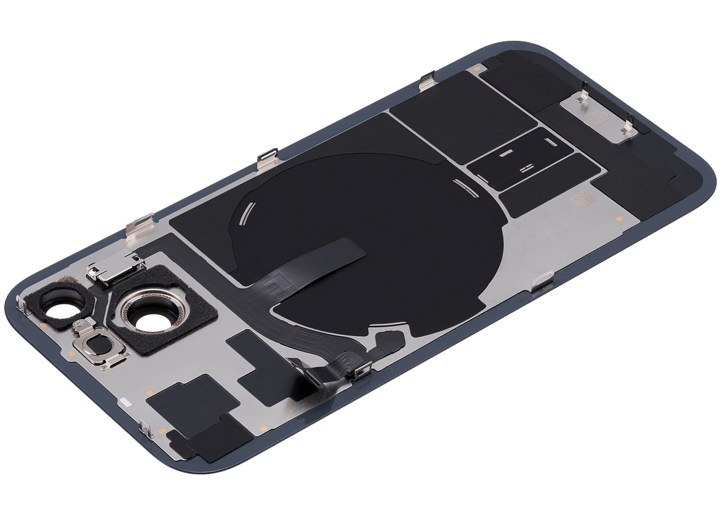 Backcover mit MagSafe Magnet & NFC & Blitz-Flexkabel für iPhone 15 (Service Pack) (Schwarz)