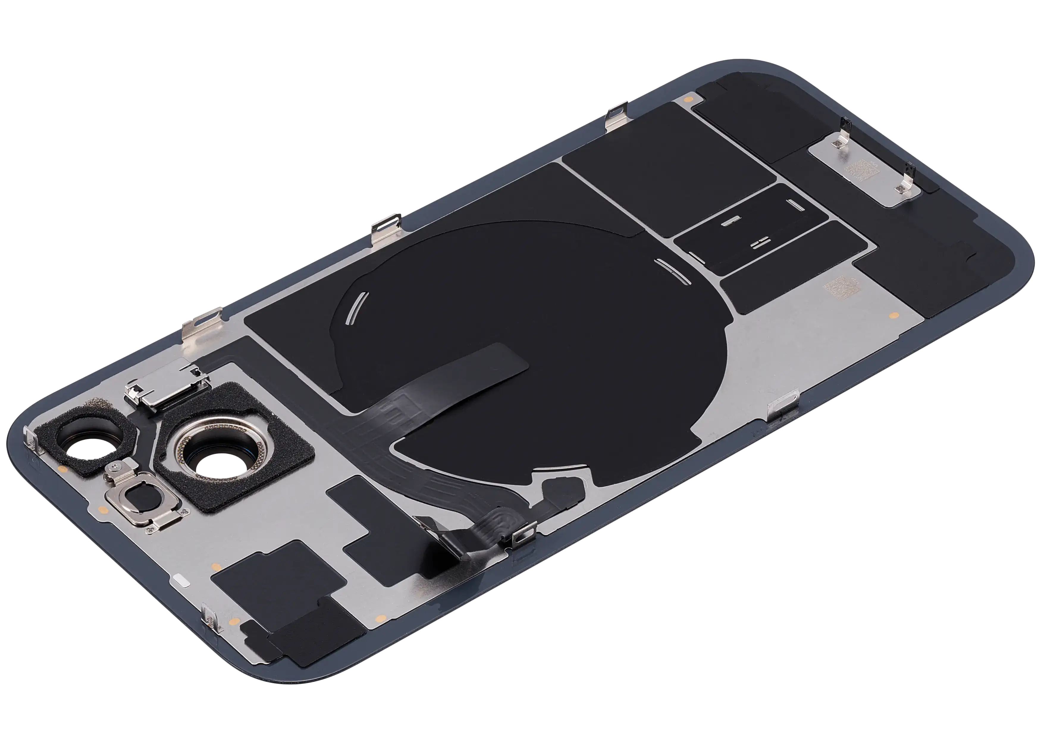 Backcover mit MagSafe Magnet & NFC & Blitz-Flexkabel für iPhone 15 (Service Pack) (Schwarz)