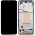 OLED-Display mit Rahmen für Samsung Galaxy S24 FE 5G (US & Internationale Version) (6.62") (Aftermarket Plus) (Grau)