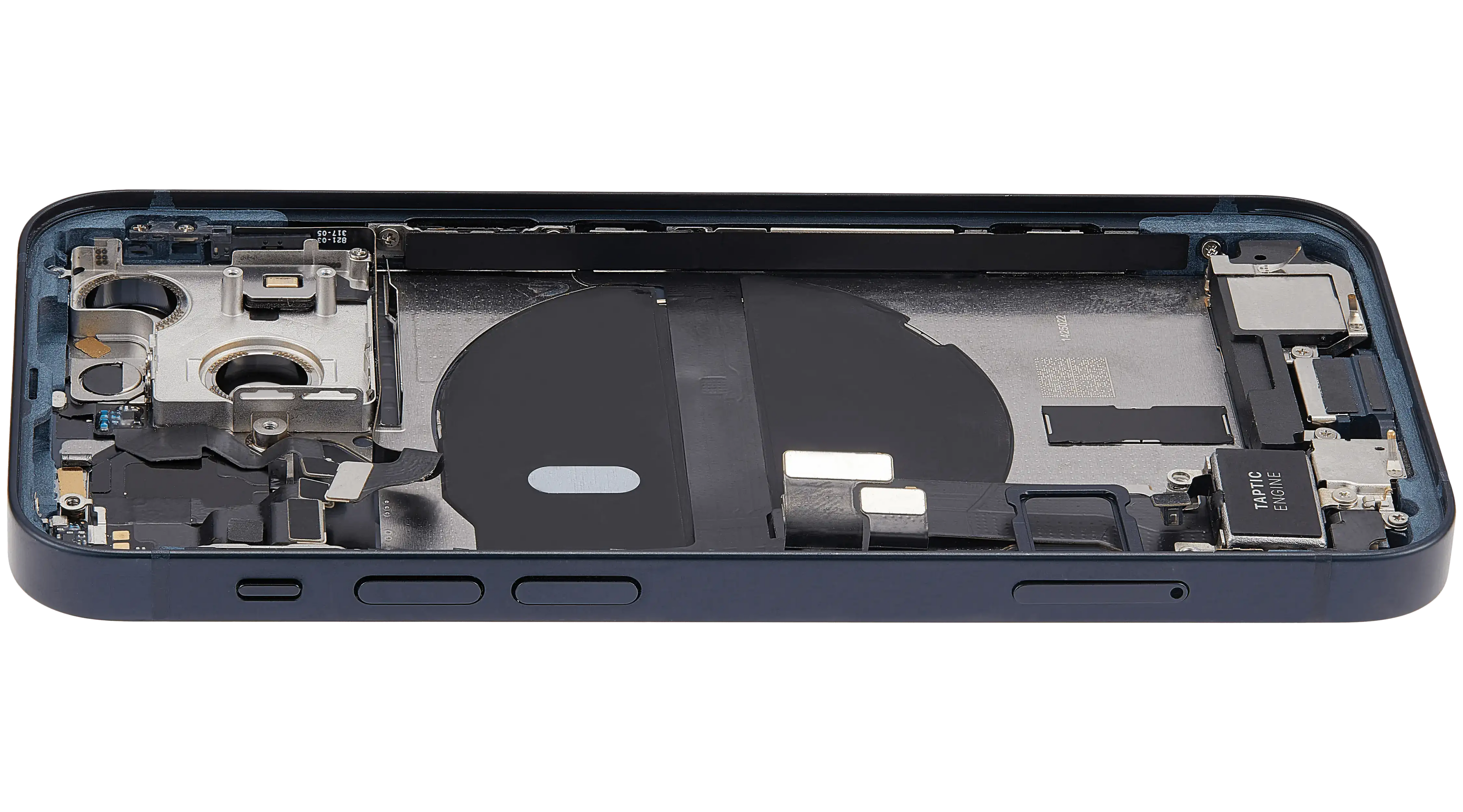 Backcover/Rahmen mit Ladebuchse Flex & Small Parts für iPhone 13 Mini (EU / Global Version) (gebrauchter OEM-Ausbau, Qualität C) (Blau)
