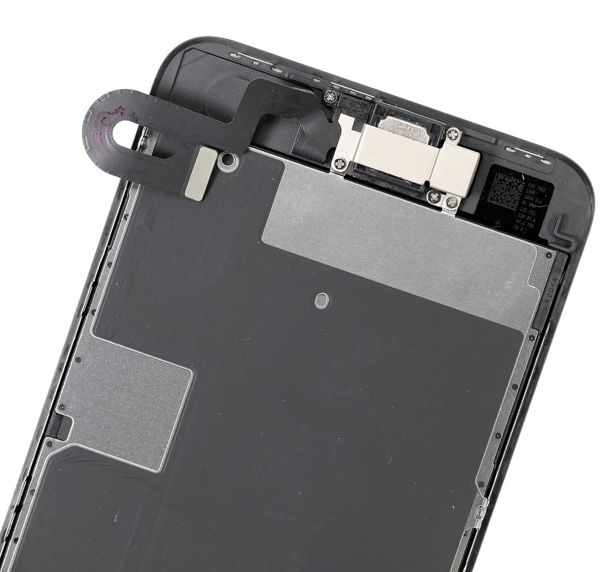Complete LCD-Display mit Stahlplatte für iPhone 8 Plus (mit Front Camera: Prox Sensor & Ear Speaker) (Aftermarket Plus Quality: XO6) (Schwarz)