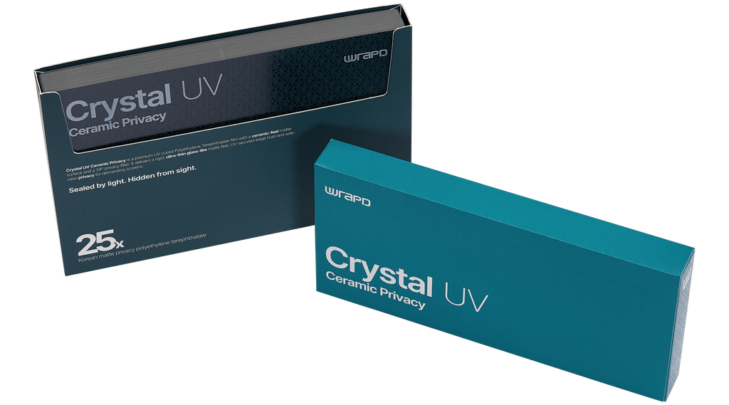 Wrapd Crystal UV - UV PET Display Protector Film (25 Pack) (Matte Privacy)