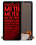 OLED-Display ohne Rahmen Xiaomi Poco F3/F4/Mi 11i (Aftermarket+, alle Farben)