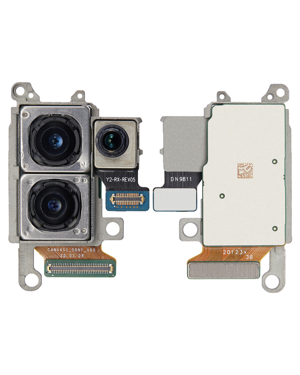 Back Camera Module (Wide & Telephoto & Depthvision) für Samsung Galaxy S20 Plus / 5G (US-Version) (gebrauchter OEM-Ausbau, Qualität B)