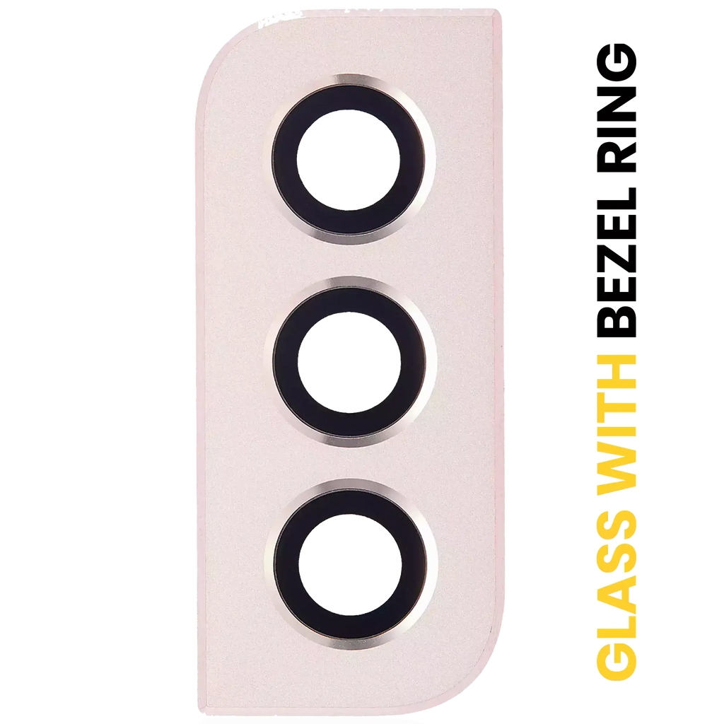 Rear Camera Lens with Frame Ring for Samsung Galaxy S22 / S22 Plus (Pink Gold)