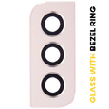 Kameralinse hinten mit Rahmenring für Samsung Galaxy S22 / S22 Plus (Pink Gold)