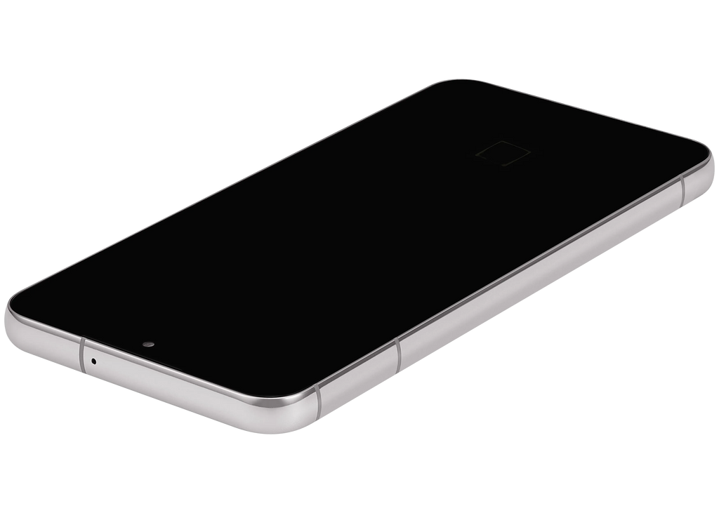 OLED-Display mit Rahmen für Samsung Galaxy S22 5G (US & International) (Aftermarket Plus) (Weiß)