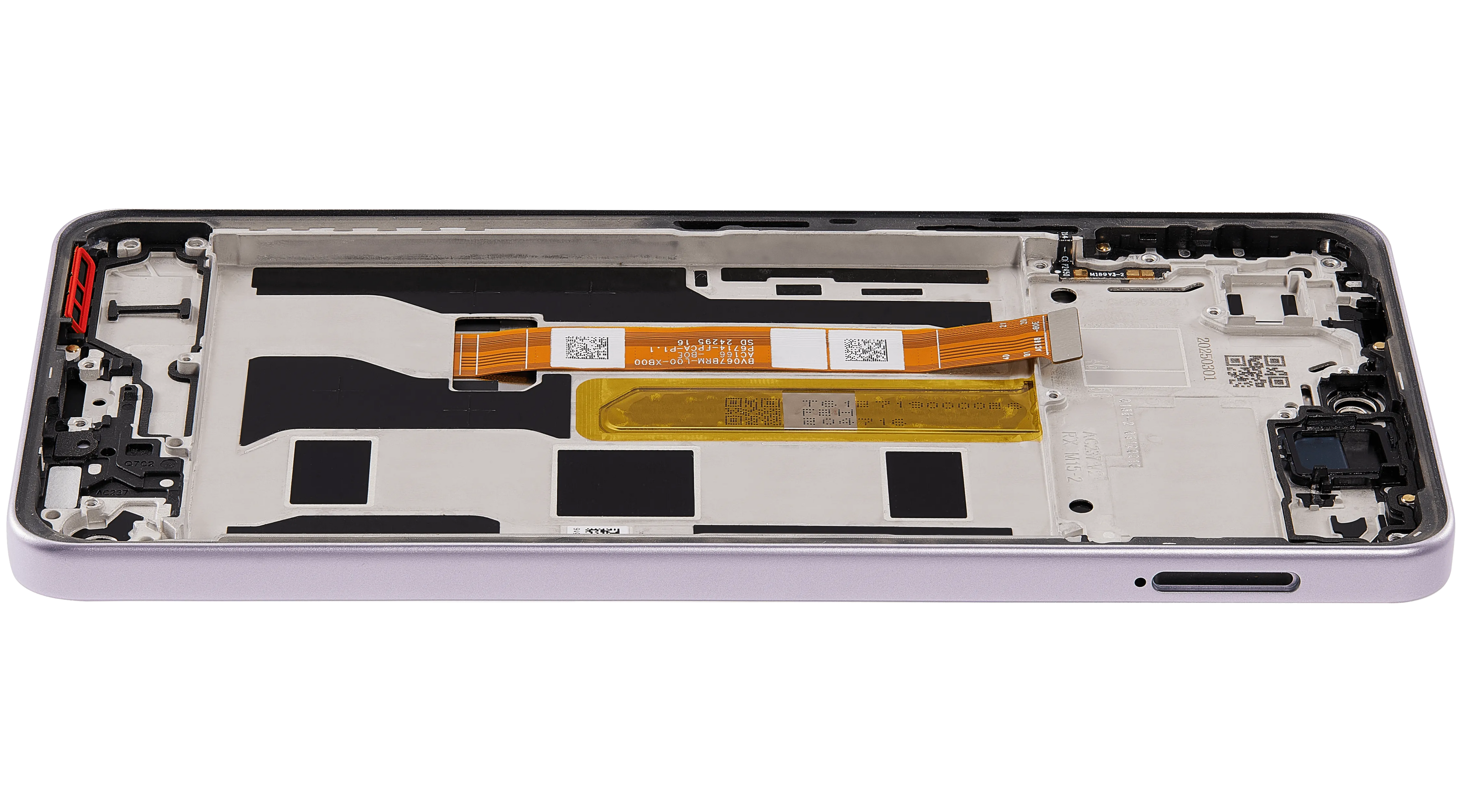 LCD-Display mit Rahmen Compatible für OPPO A5 Pro 5G (Refurbished) (Flower Pink)