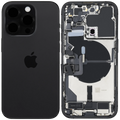 Backcover/Rahmen mit Ladebuchse Flex & Small Parts für iPhone 14 Pro (EU / Global Version) (gebrauchter OEM-Ausbau, Qualität B) (Space Schwarz)