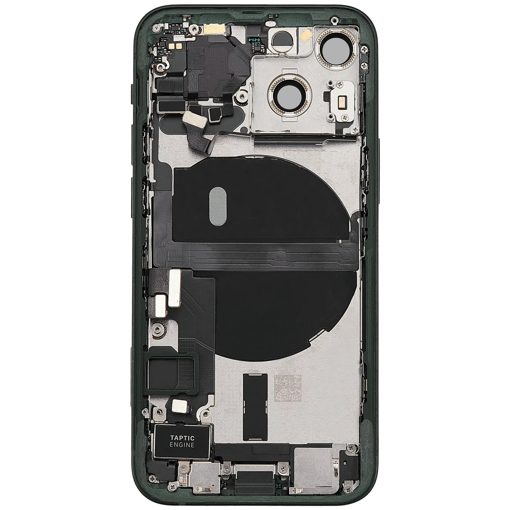 Backcover/Rahmen mit Ladebuchse Flex & Small Parts für iPhone 13 Mini (EU / Global Version) (gebrauchter OEM-Ausbau, Qualität B) (Grün)