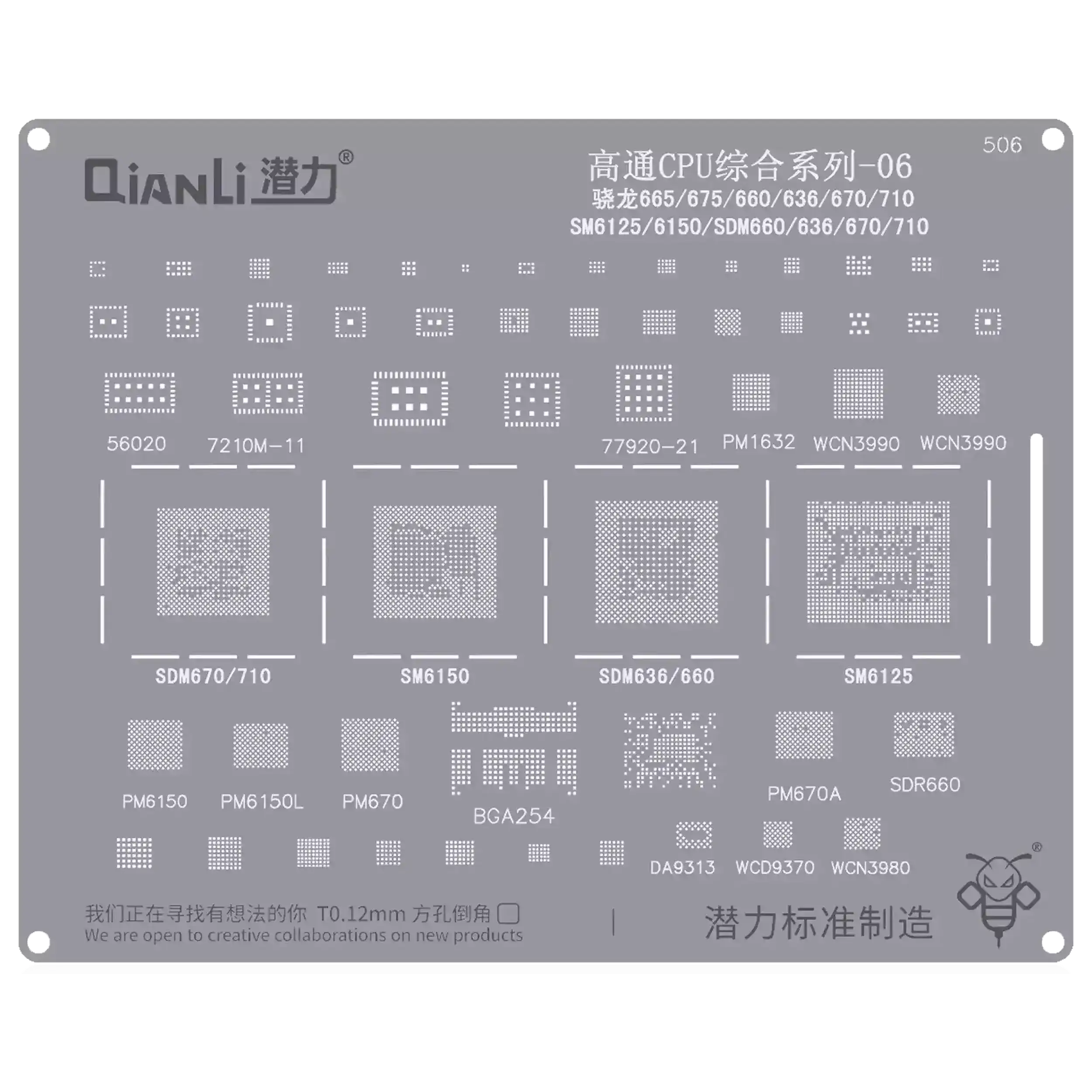 Qianli Bumblebee Schablone für Qualcomm Snapdragon 660/665/675/710