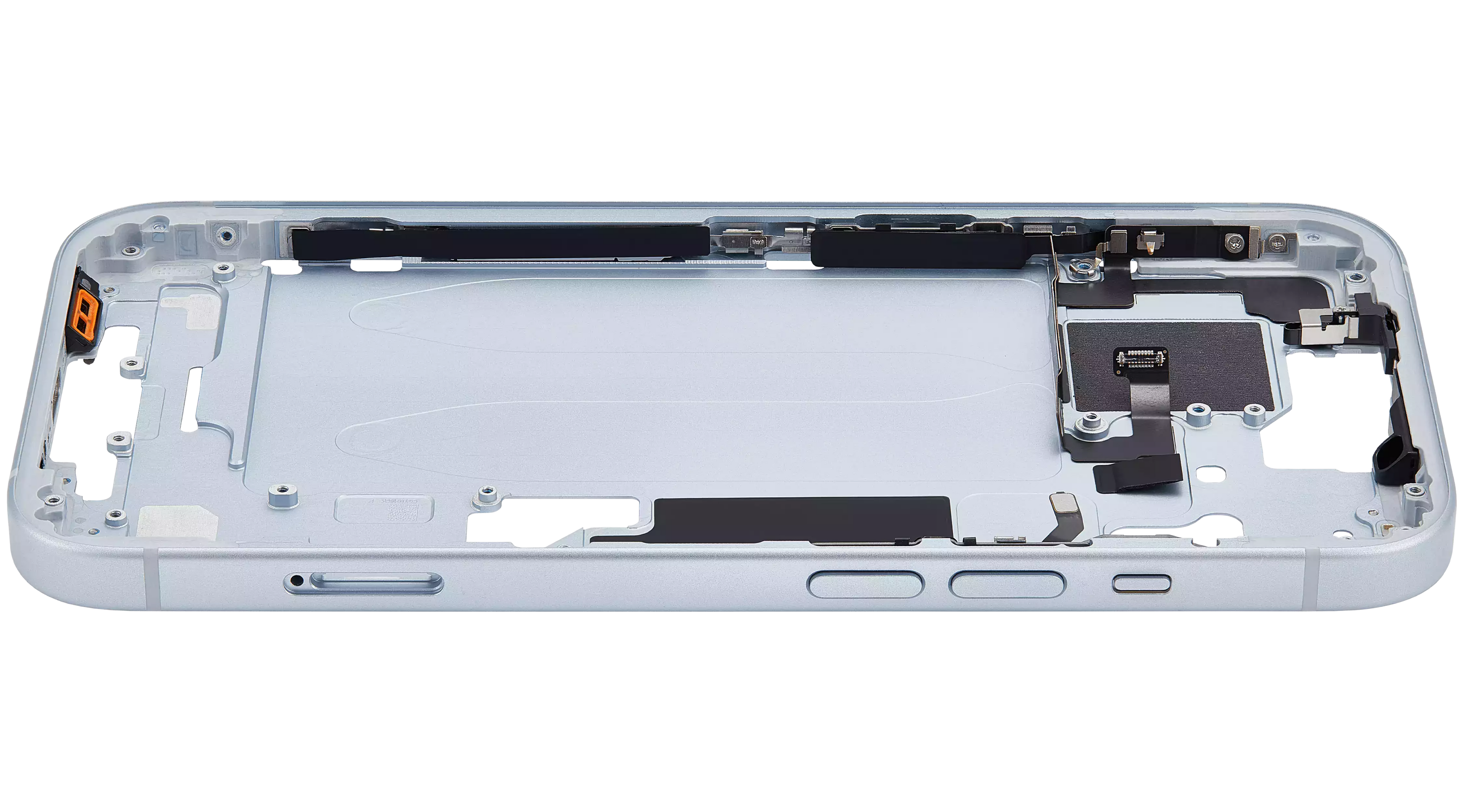 Midframe/Rahmen mit Small Parts für iPhone 15 (EU / Global Version) (gebrauchter OEM-Ausbau, Qualität A) (Blau)